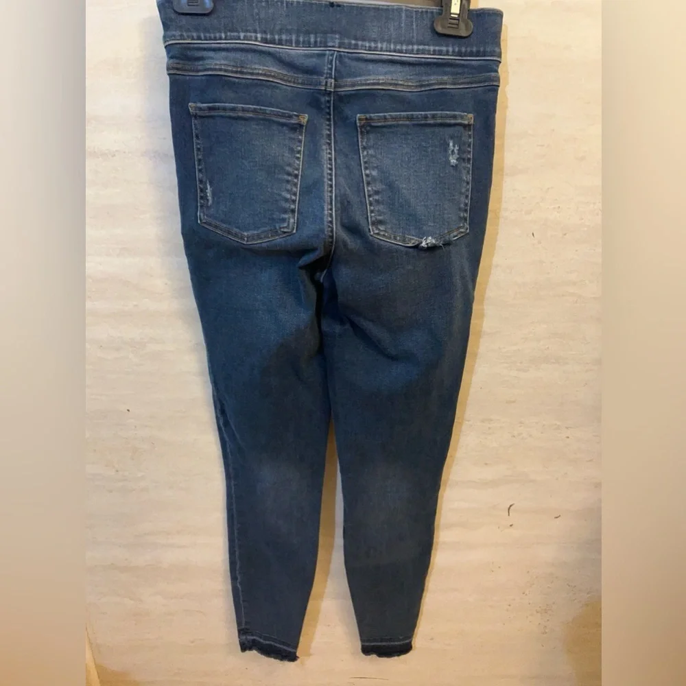 SPANX Distressed Ankle Skinny Jeans High-Rise Tummy Shaping